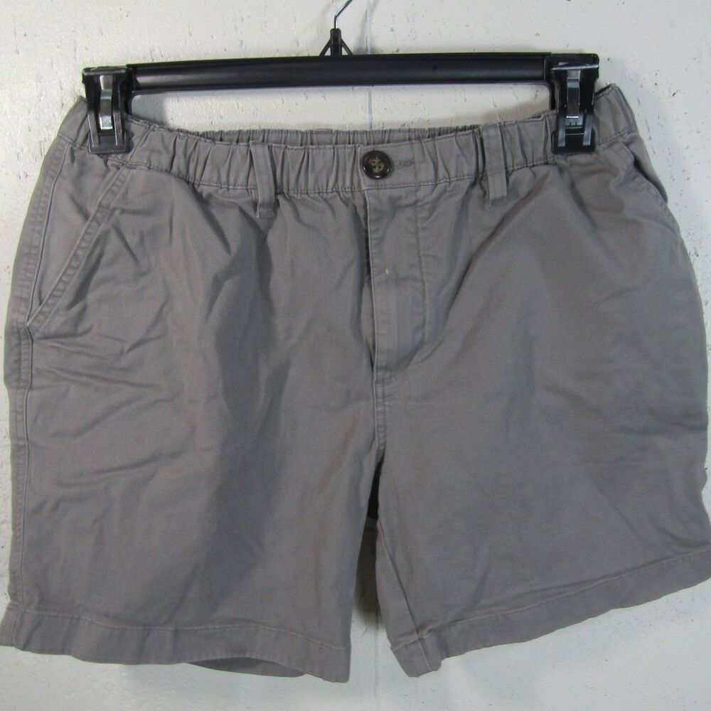 Chubbies Men's Gray Originals 7" Inseam Elastic Waist Stretch Chino Shorts Large